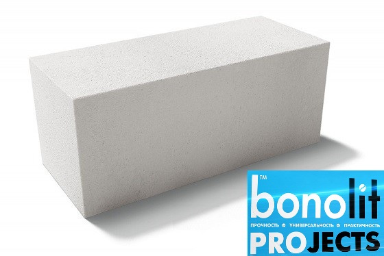 Газобетонный блок Bonolit Projects Дмитров (AeroStone) D600 B5 F100 600х250х300