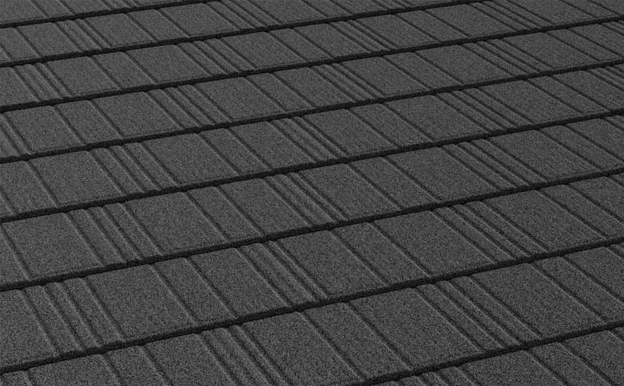 Композитная черепица рядовая AeroDek Robust цвет Антрацит (07)